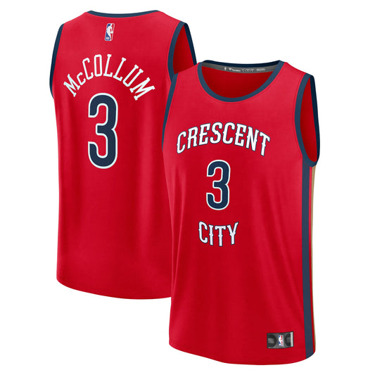 CJ McCollum New Orleans Pelicans Fanatics Branded Fast Break Replica Jersey - Statement Edition - Red