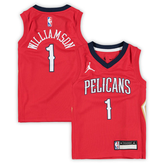 Zion Williamson New Orleans Pelicans Jordans Brand Preschool 2020/21 Fast Break Replica Jersey - Statement Edition - Red